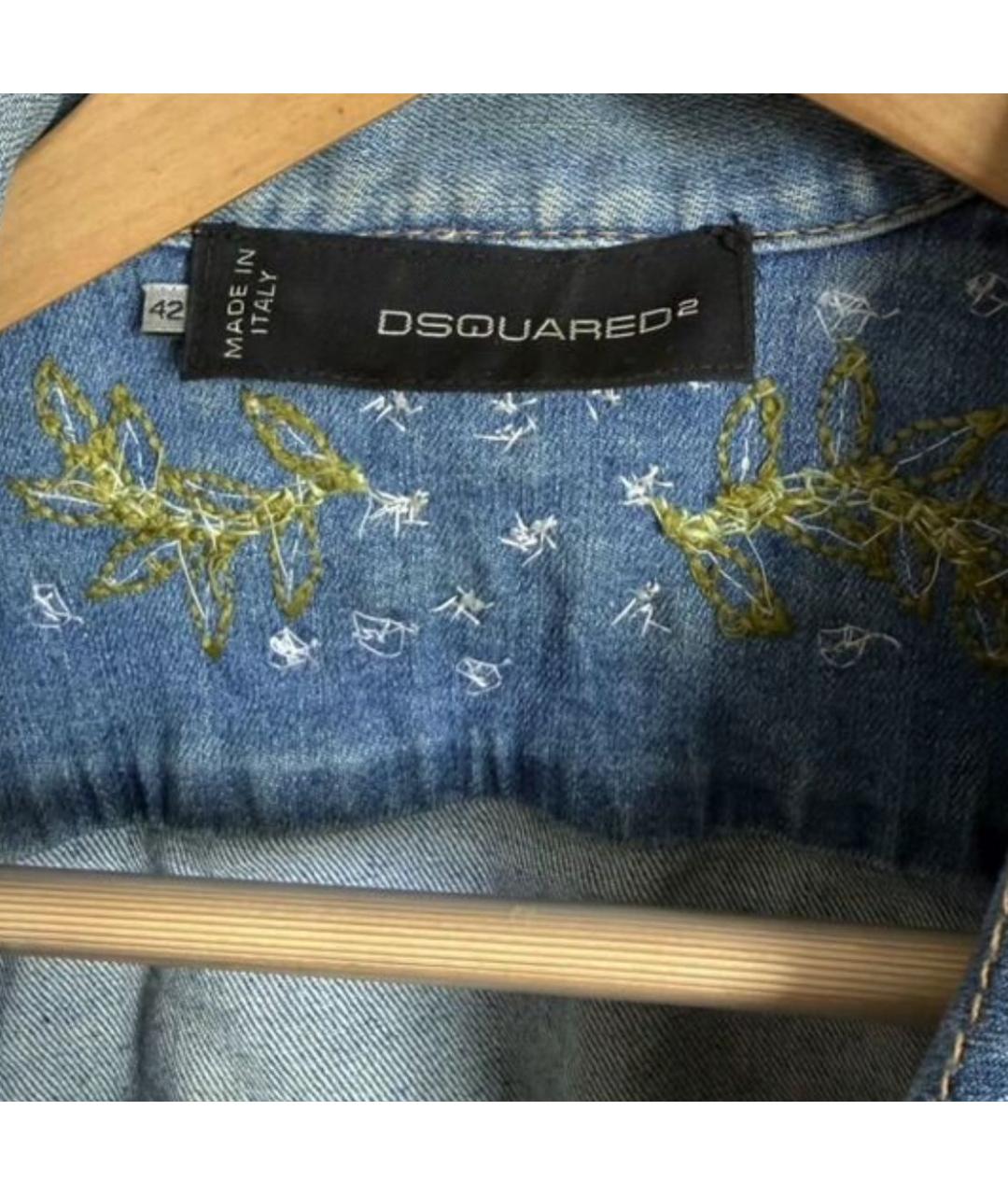 DSQUARED2 Голубая деним рубашка, фото 3