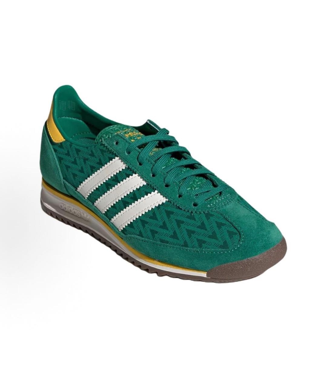 ADIDAS Зеленые текстильные низкие кроссовки / кеды, фото 3