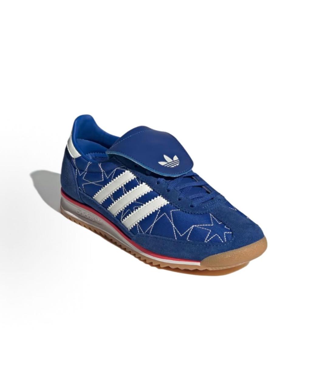 ADIDAS Синие текстильные низкие кроссовки / кеды, фото 3