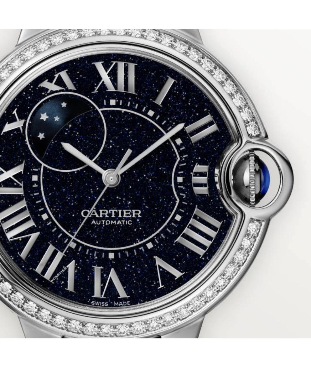 CARTIER Черные часы из белого золота, фото 2