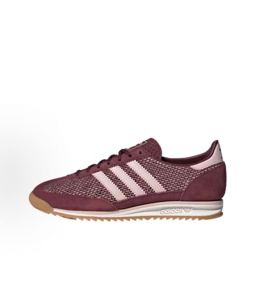 ADIDAS Бордовые замшевые низкие кроссовки / кеды, фото 2