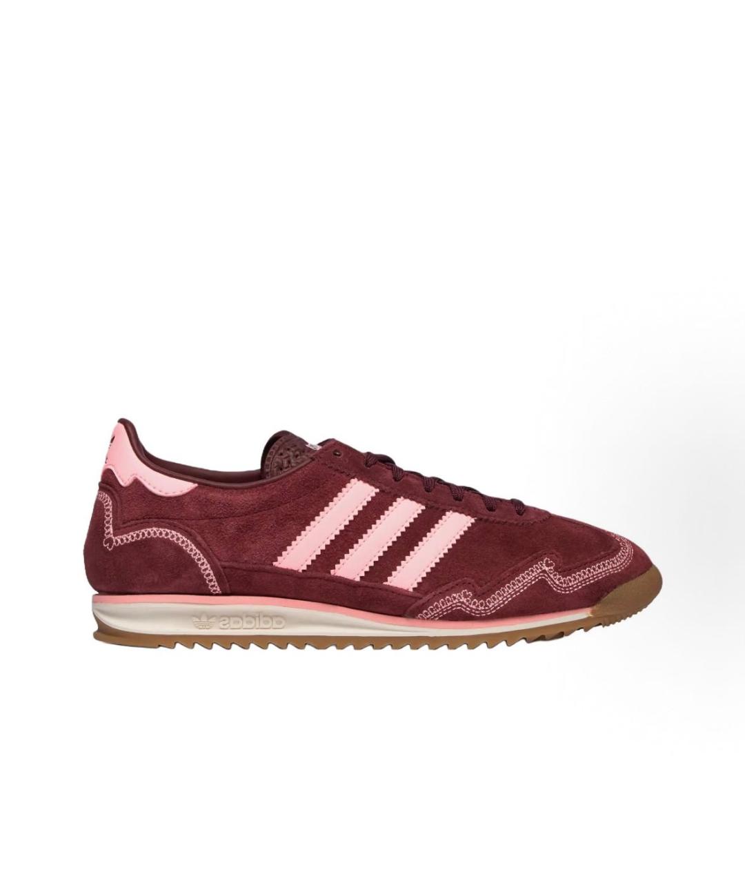 ADIDAS Бордовые замшевые низкие кроссовки / кеды, фото 5