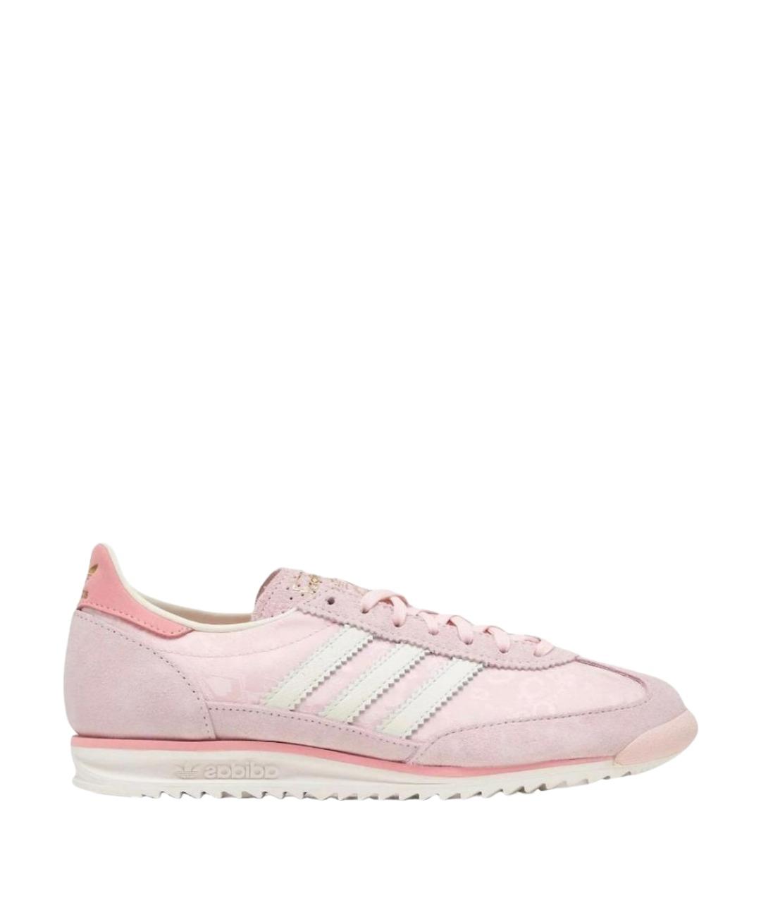 ADIDAS Розовые текстильные низкие кроссовки / кеды, фото 1