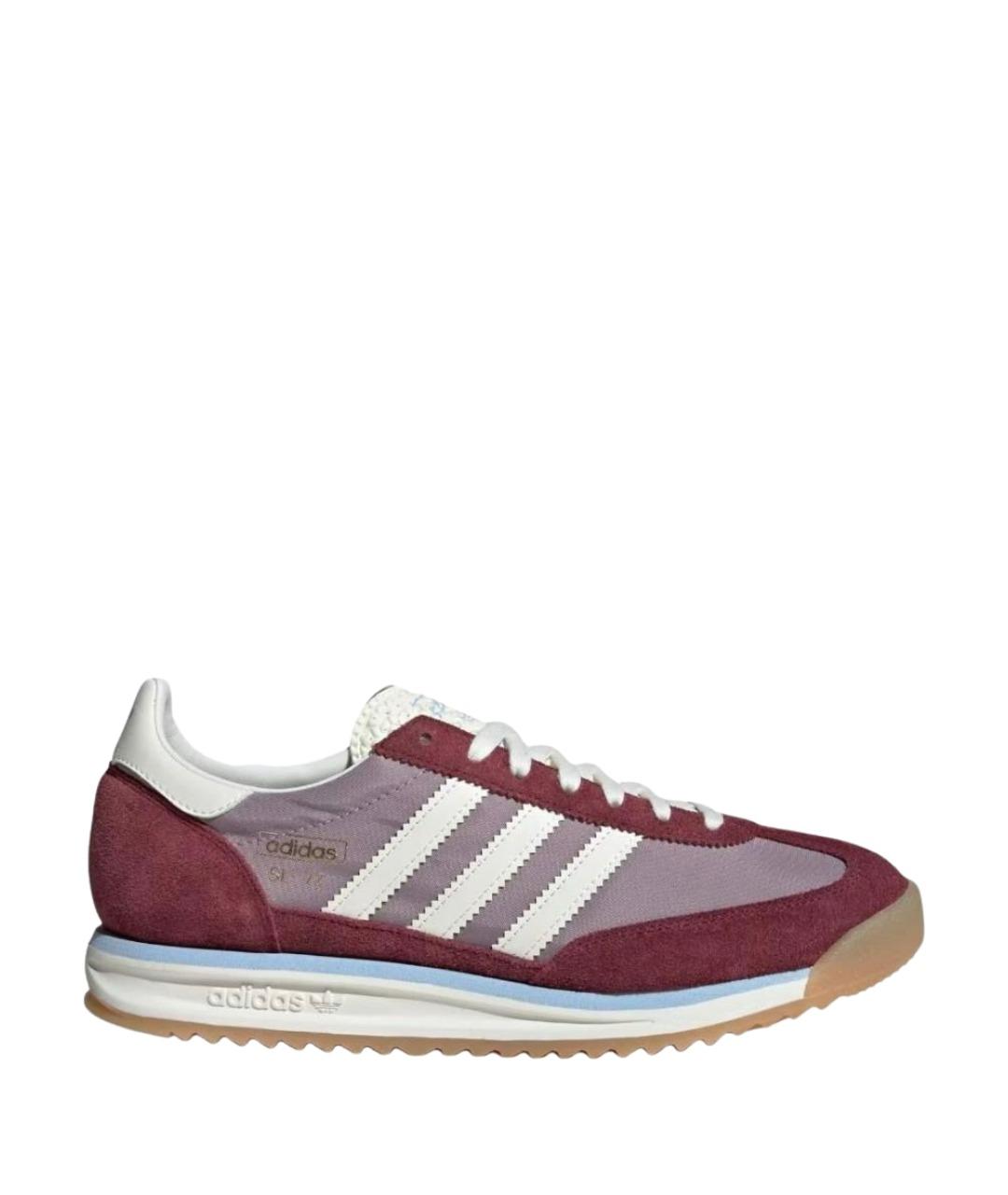 ADIDAS Бордовые текстильные низкие кроссовки / кеды, фото 1