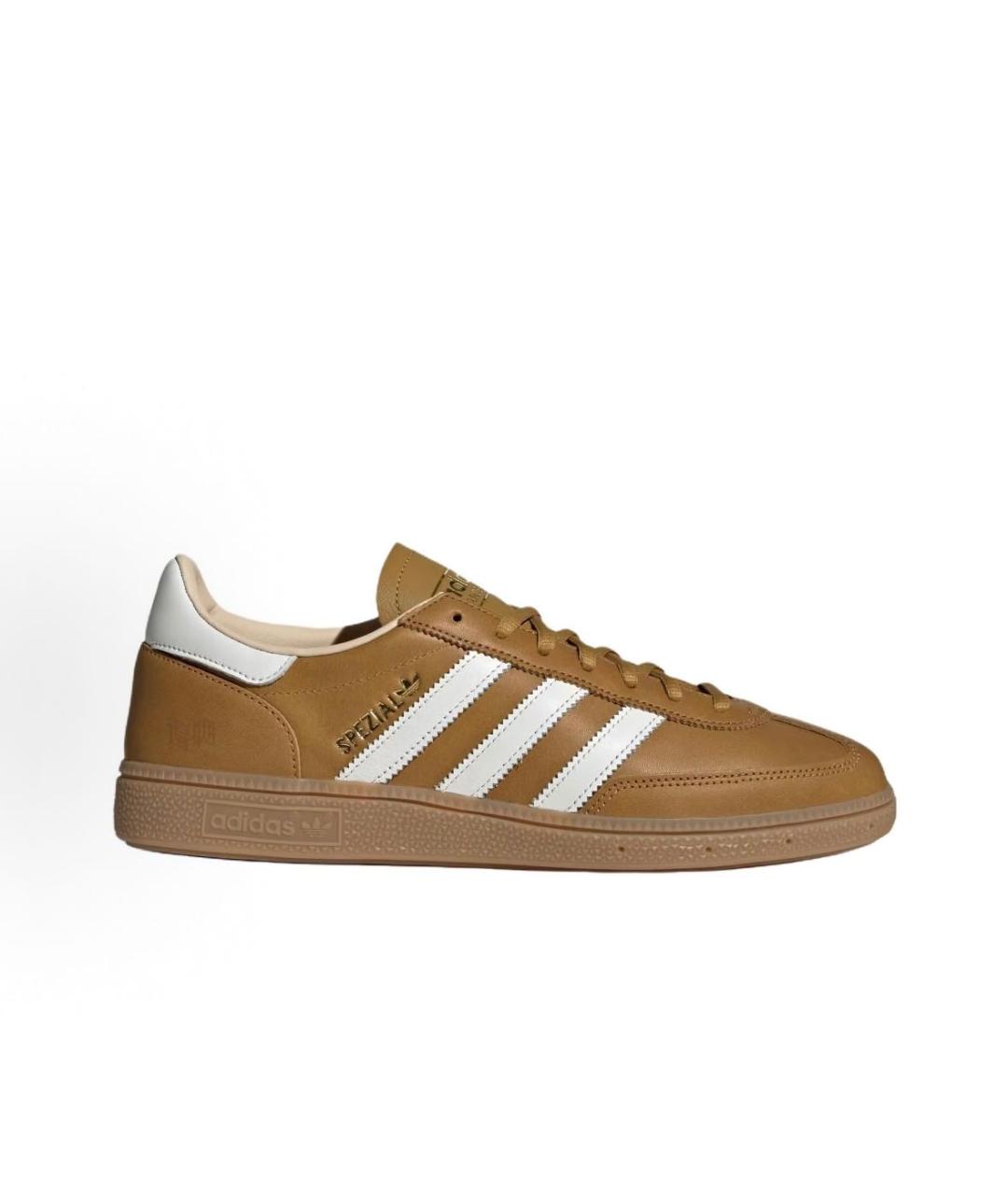 ADIDAS Коричневые кожаные низкие кроссовки / кеды, фото 7