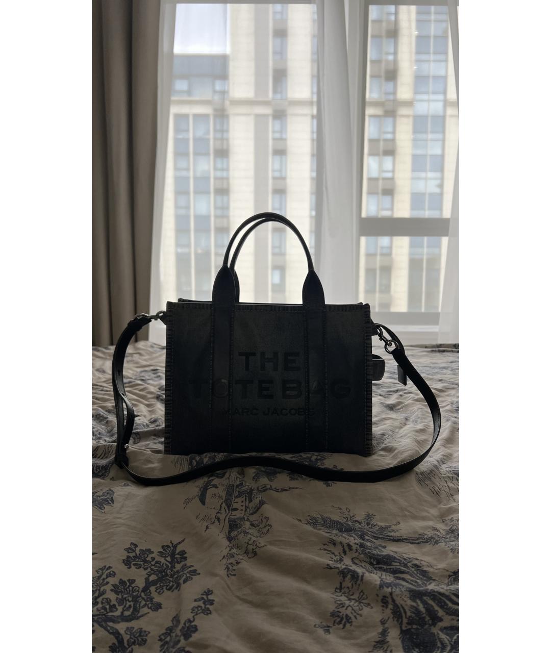 MARC JACOBS Темно-синяя кожаная сумка тоут, фото 1