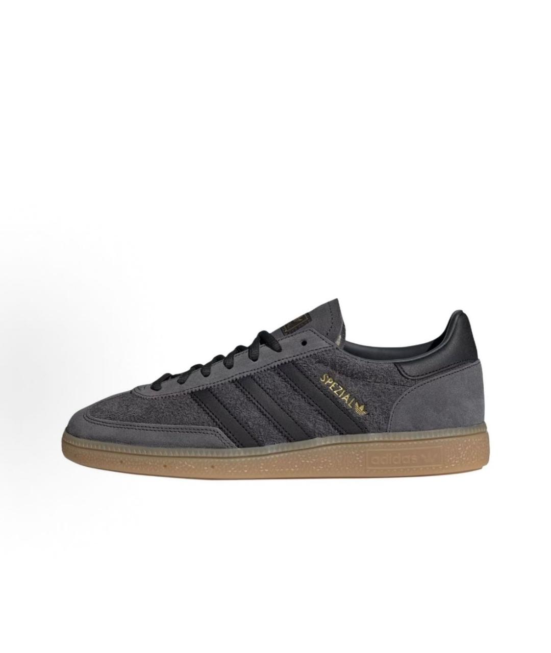 ADIDAS Антрацитовые замшевые низкие кроссовки / кеды, фото 2
