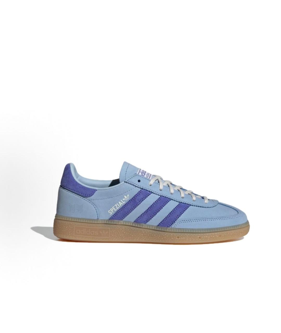ADIDAS Голубые кожаные низкие кроссовки / кеды, фото 6