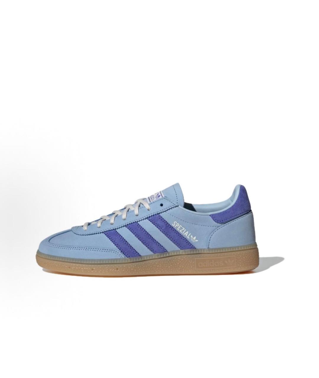 ADIDAS Голубые кожаные низкие кроссовки / кеды, фото 2