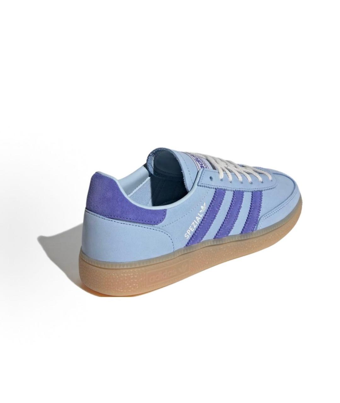ADIDAS Голубые кожаные низкие кроссовки / кеды, фото 4