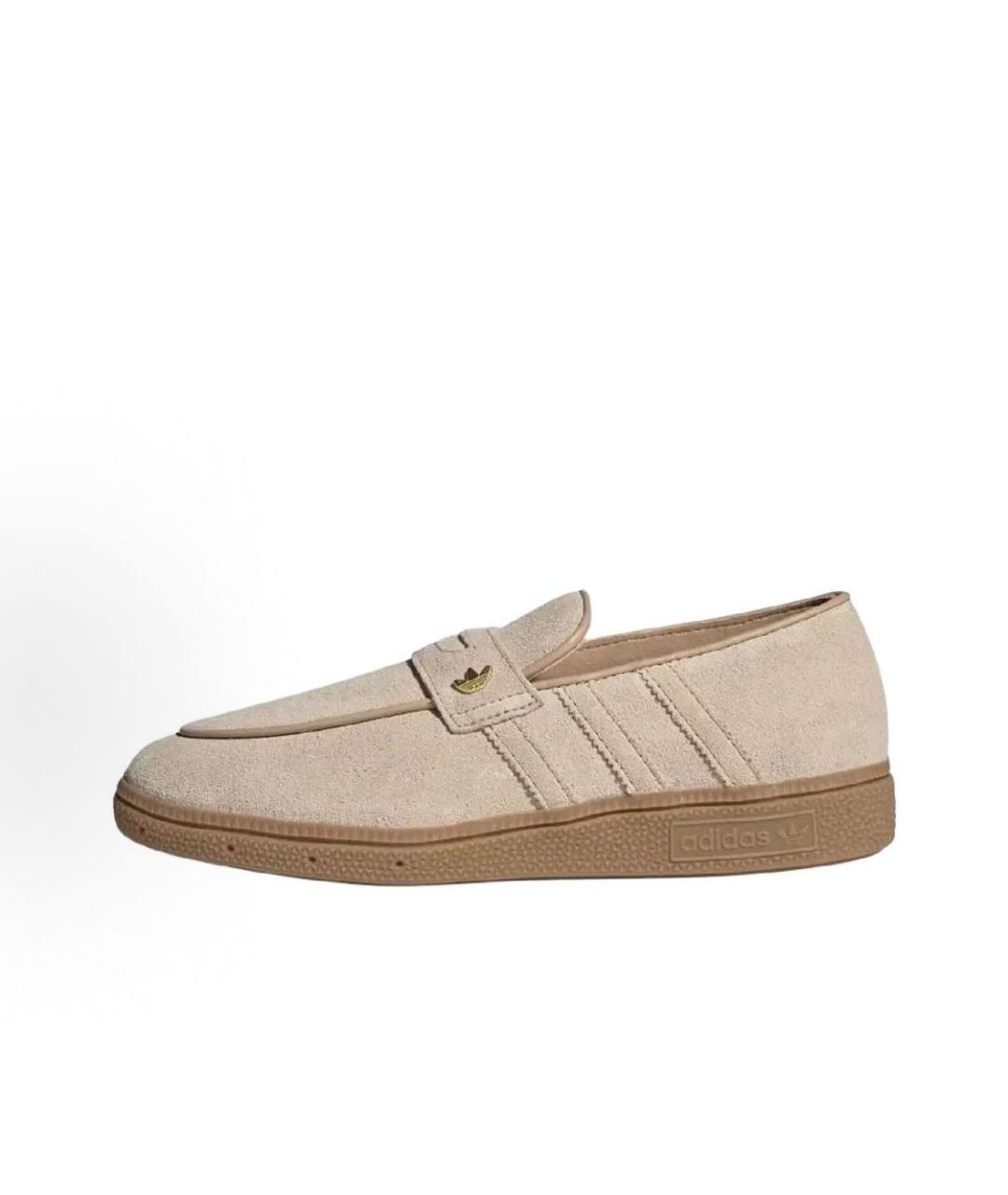 ADIDAS Бежевые замшевые низкие кроссовки / кеды, фото 2