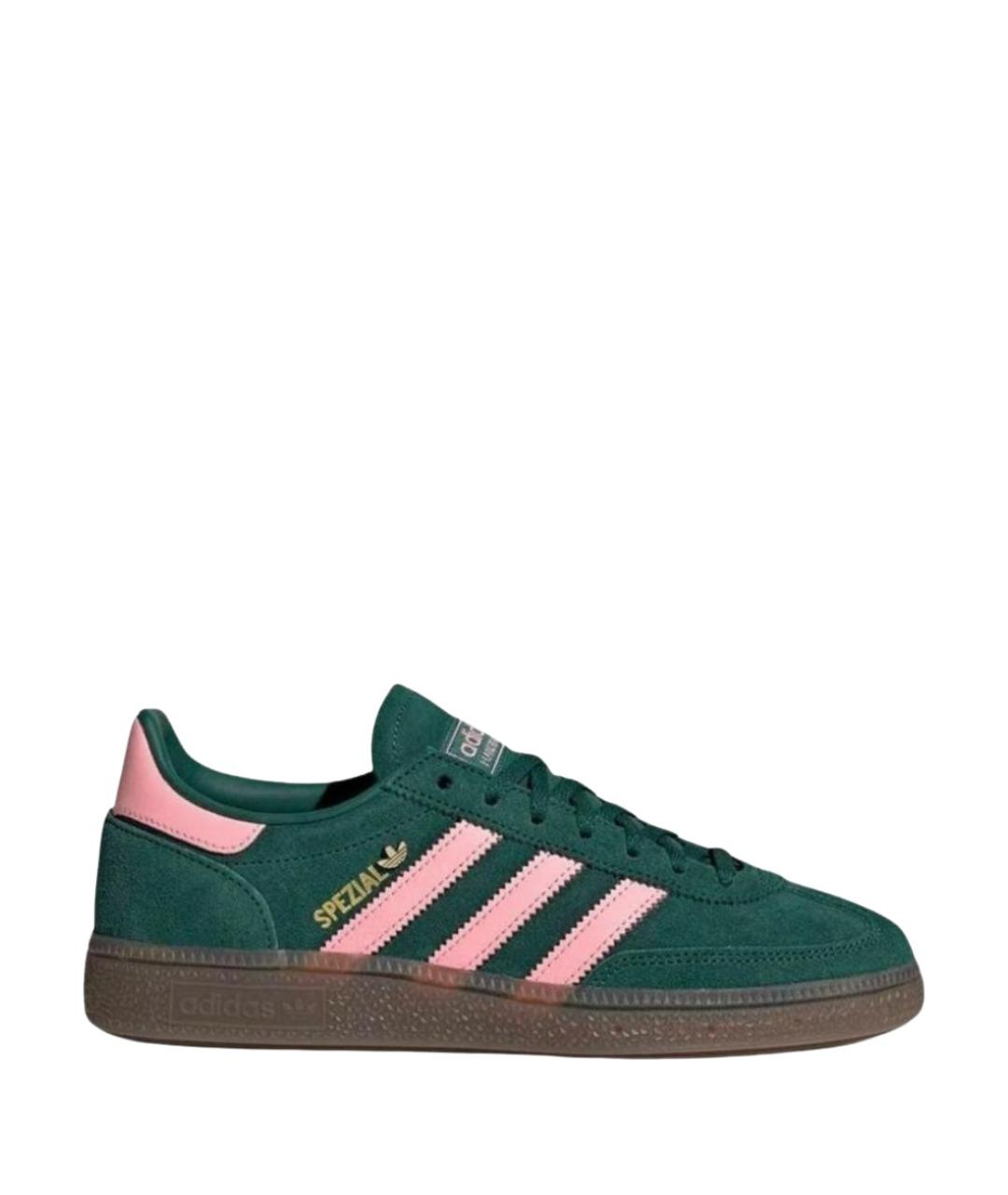 ADIDAS Зеленые замшевые низкие кроссовки / кеды, фото 1