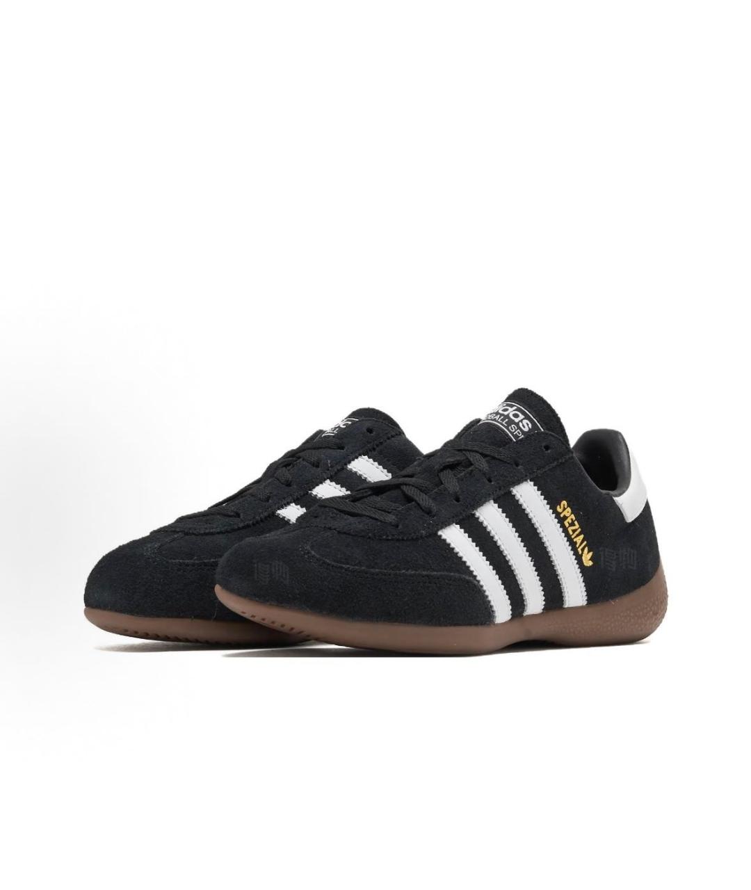 ADIDAS Черные замшевые низкие кроссовки / кеды, фото 3