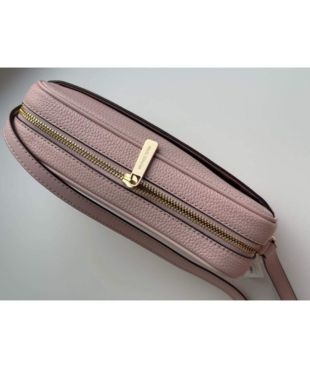 MICHAEL KORS Розовая кожаная сумка через плечо, фото 5
