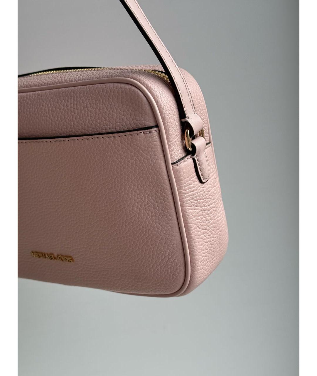 MICHAEL KORS Розовая кожаная сумка через плечо, фото 8