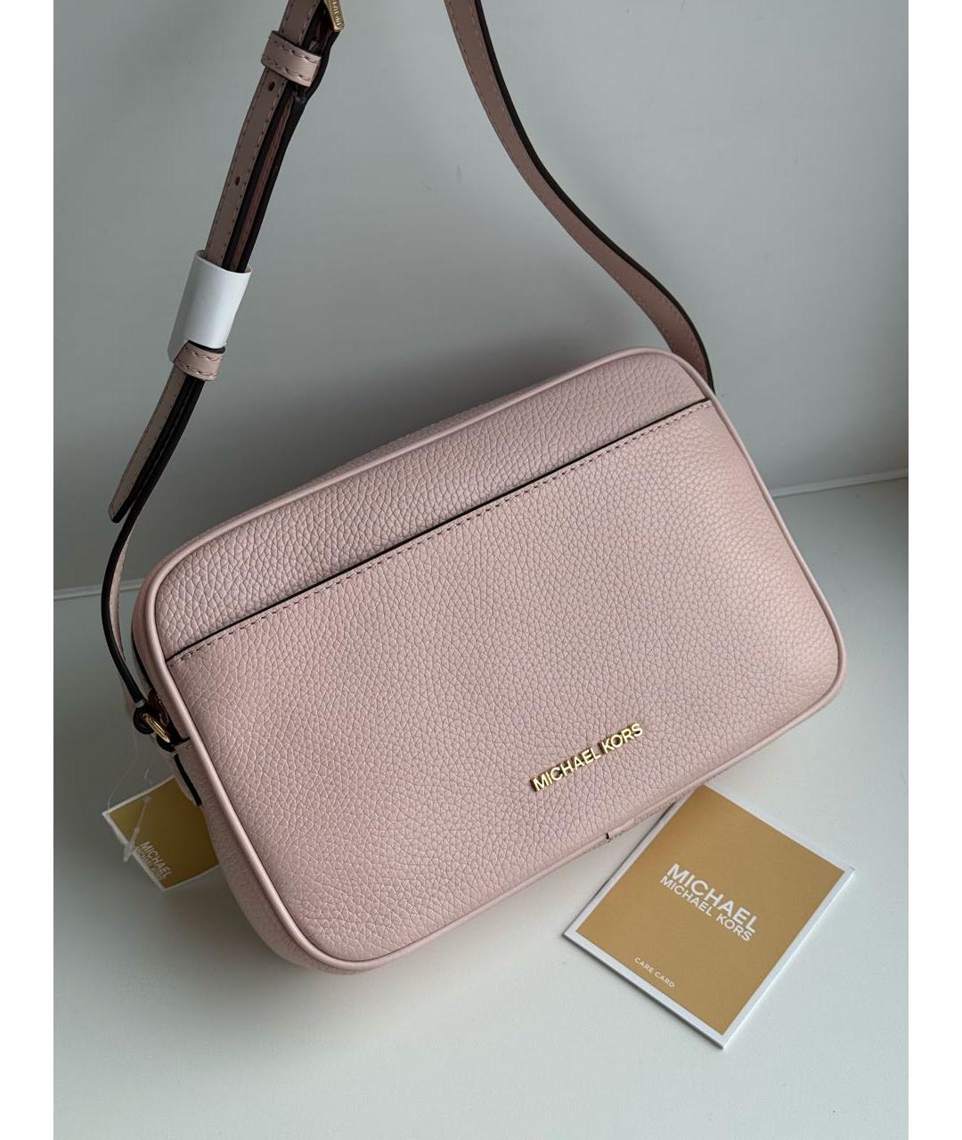 MICHAEL KORS Розовая кожаная сумка через плечо, фото 2