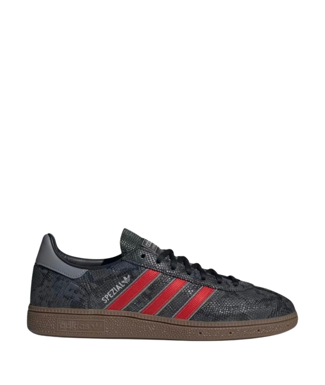 ADIDAS Черные кожаные низкие кроссовки / кеды, фото 1