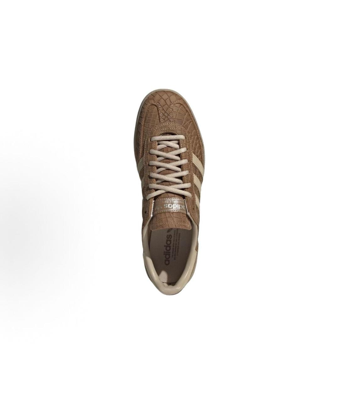 ADIDAS Коричневые кожаные низкие кроссовки / кеды, фото 5