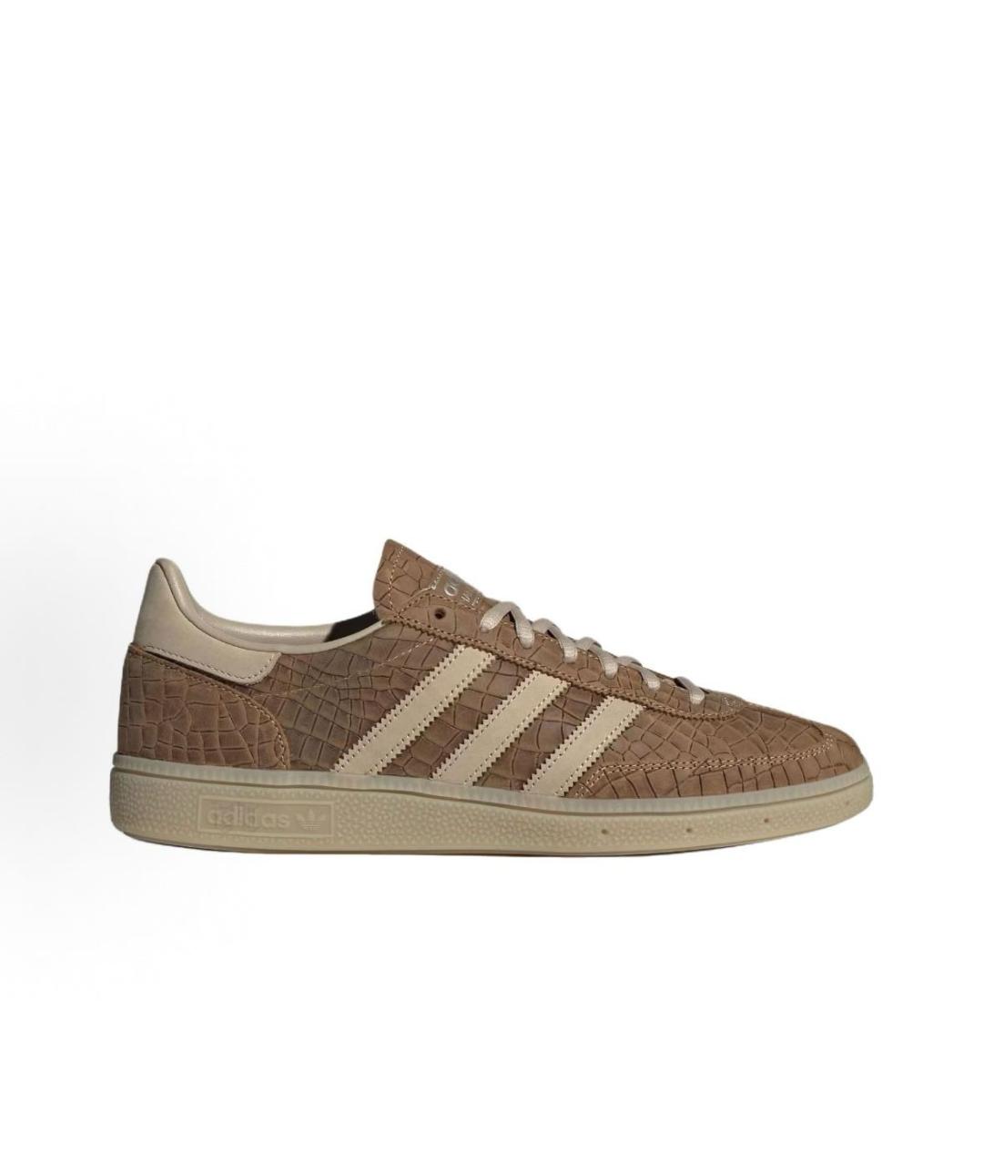 ADIDAS Коричневые кожаные низкие кроссовки / кеды, фото 7
