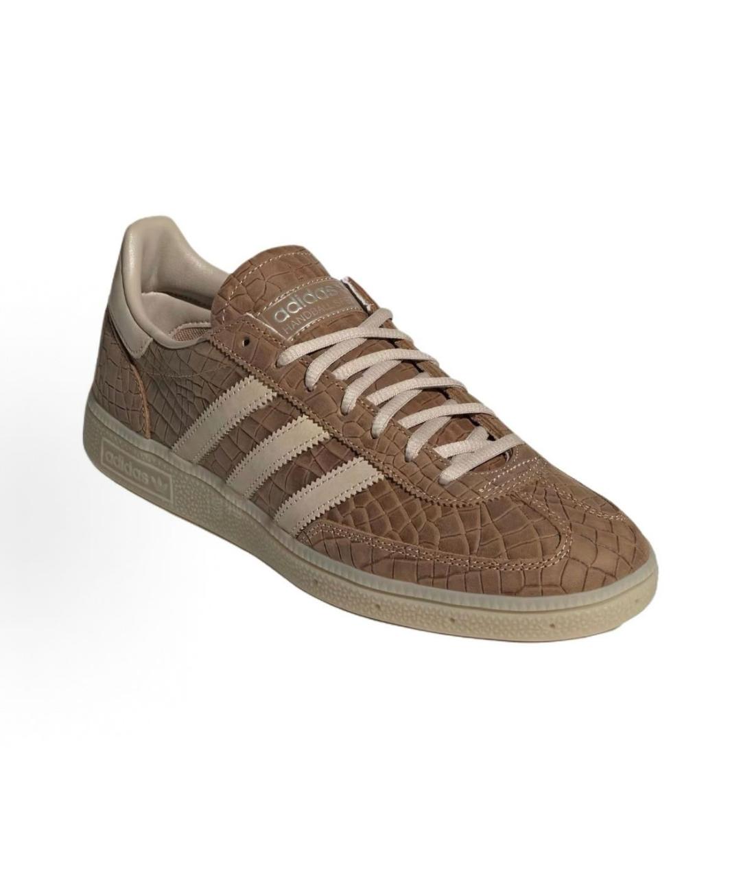 ADIDAS Коричневые кожаные низкие кроссовки / кеды, фото 3