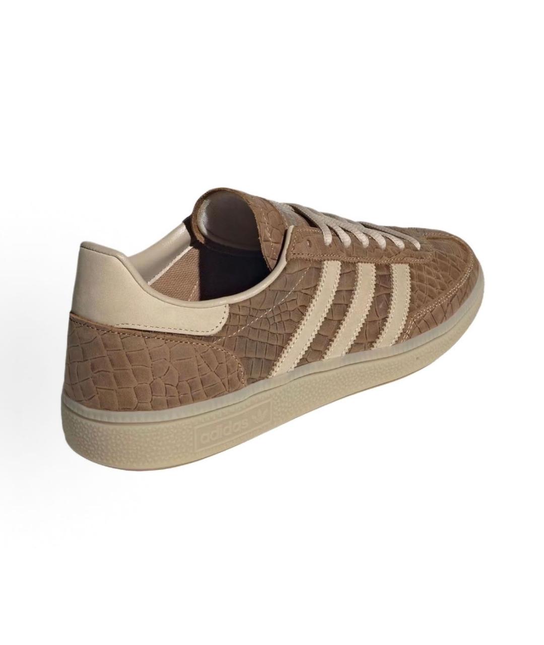 ADIDAS Коричневые кожаные низкие кроссовки / кеды, фото 4