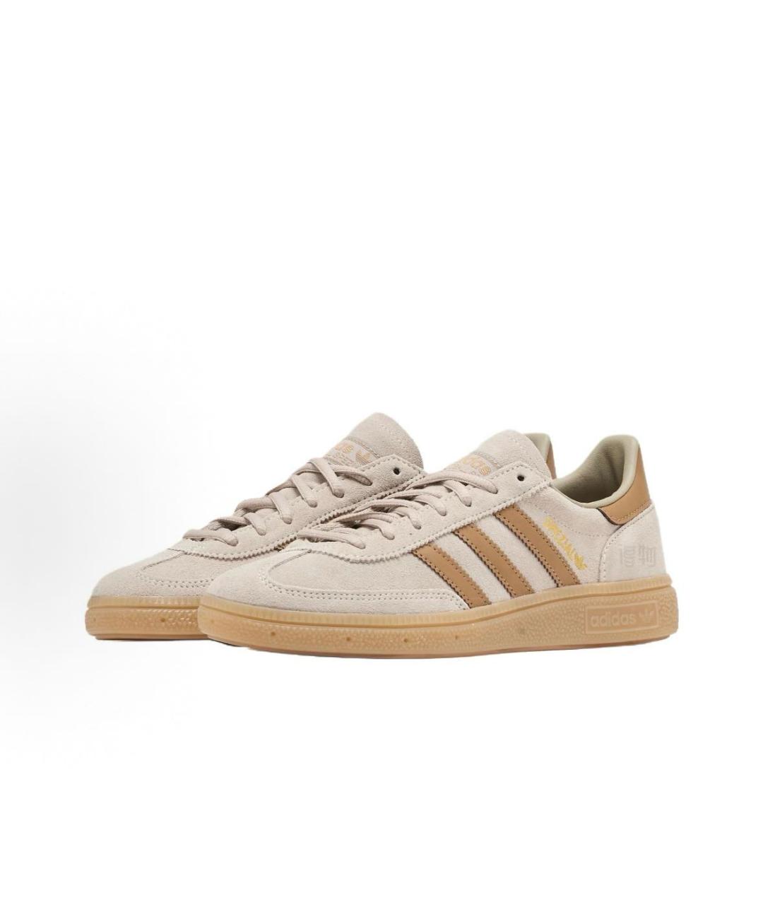 ADIDAS Бежевые замшевые низкие кроссовки / кеды, фото 3