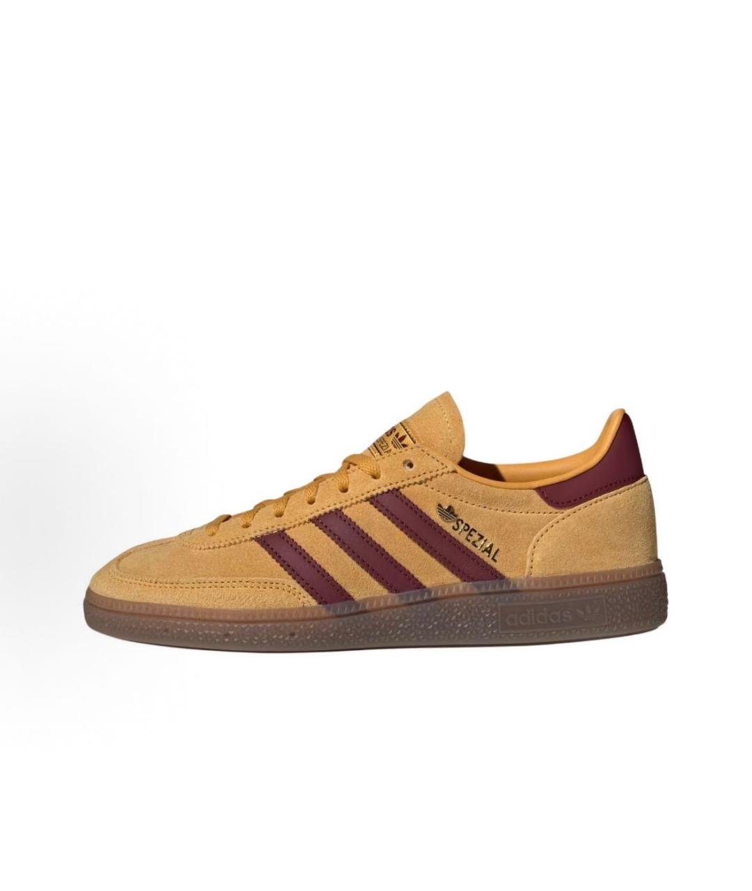 ADIDAS Горчичные замшевые низкие кроссовки / кеды, фото 2