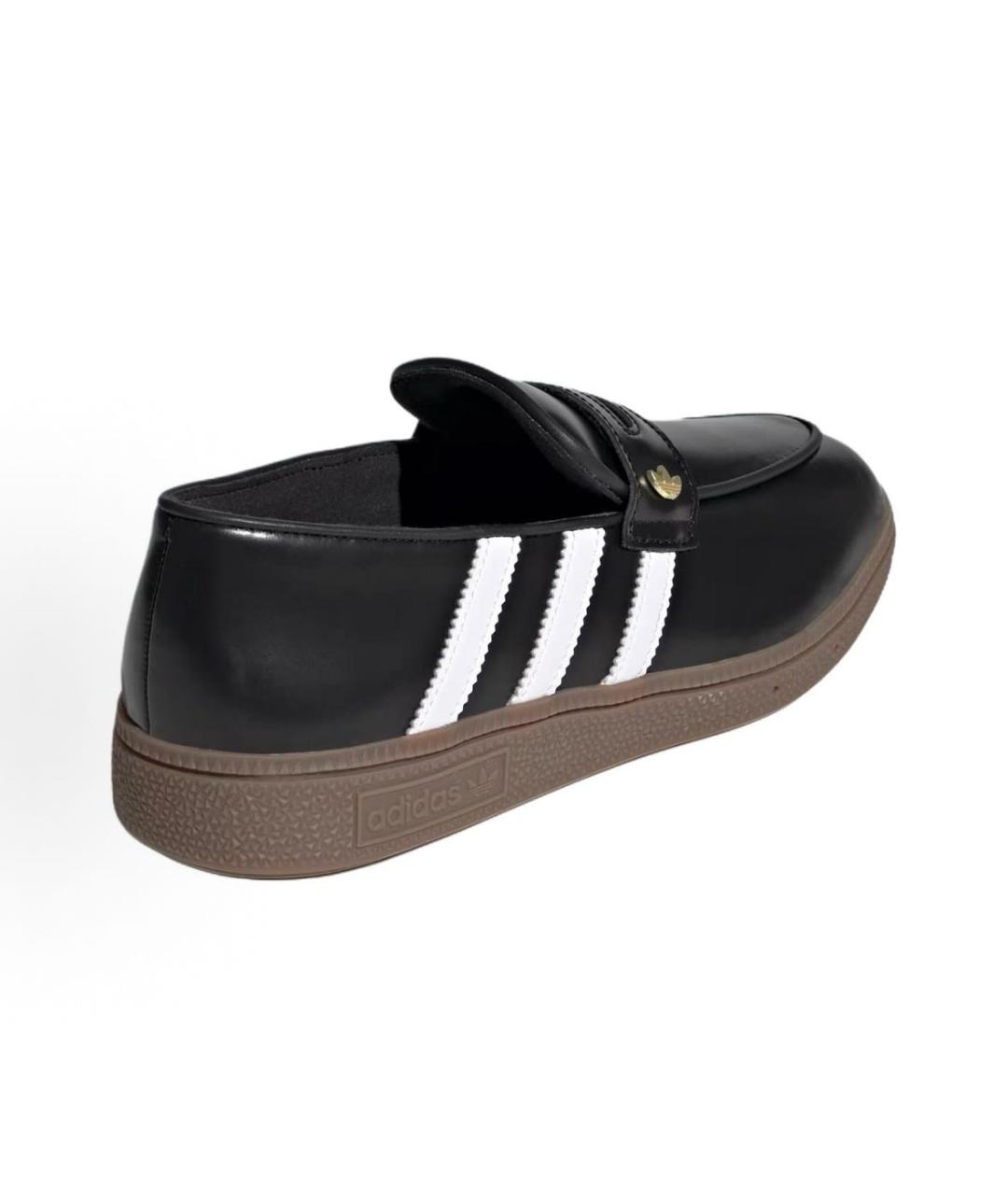 ADIDAS Черные кожаные лоферы, фото 4