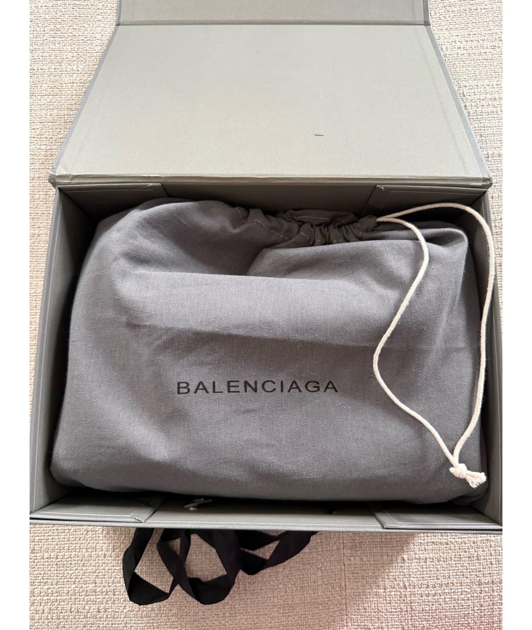 BALENCIAGA Черная кожаная сумка с короткими ручками, фото 7