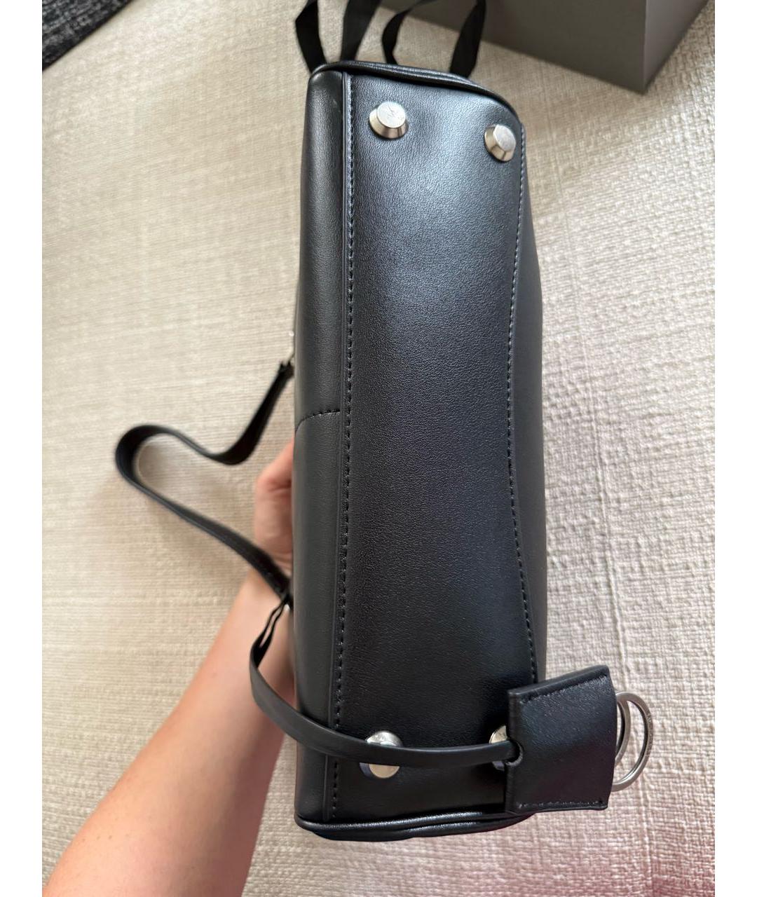 BALENCIAGA Черная кожаная сумка с короткими ручками, фото 3