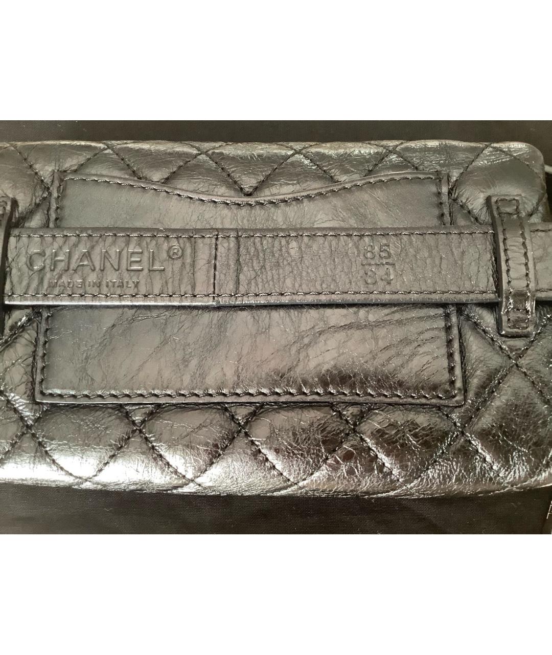 CHANEL Черная кожаная поясная сумка, фото 6