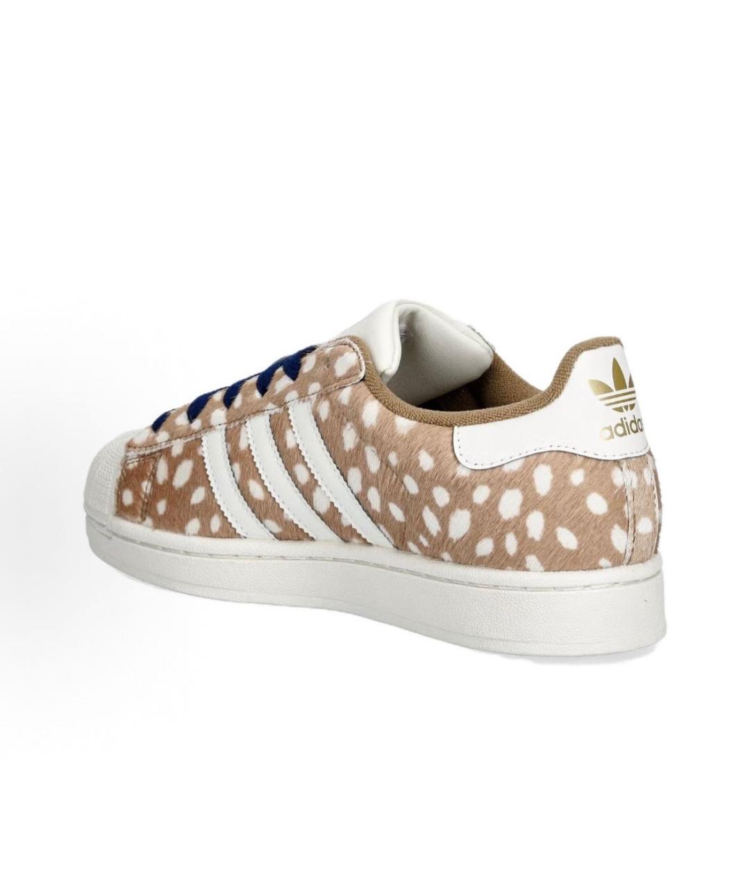 ADIDAS Бежевые текстильные низкие кроссовки / кеды, фото 5