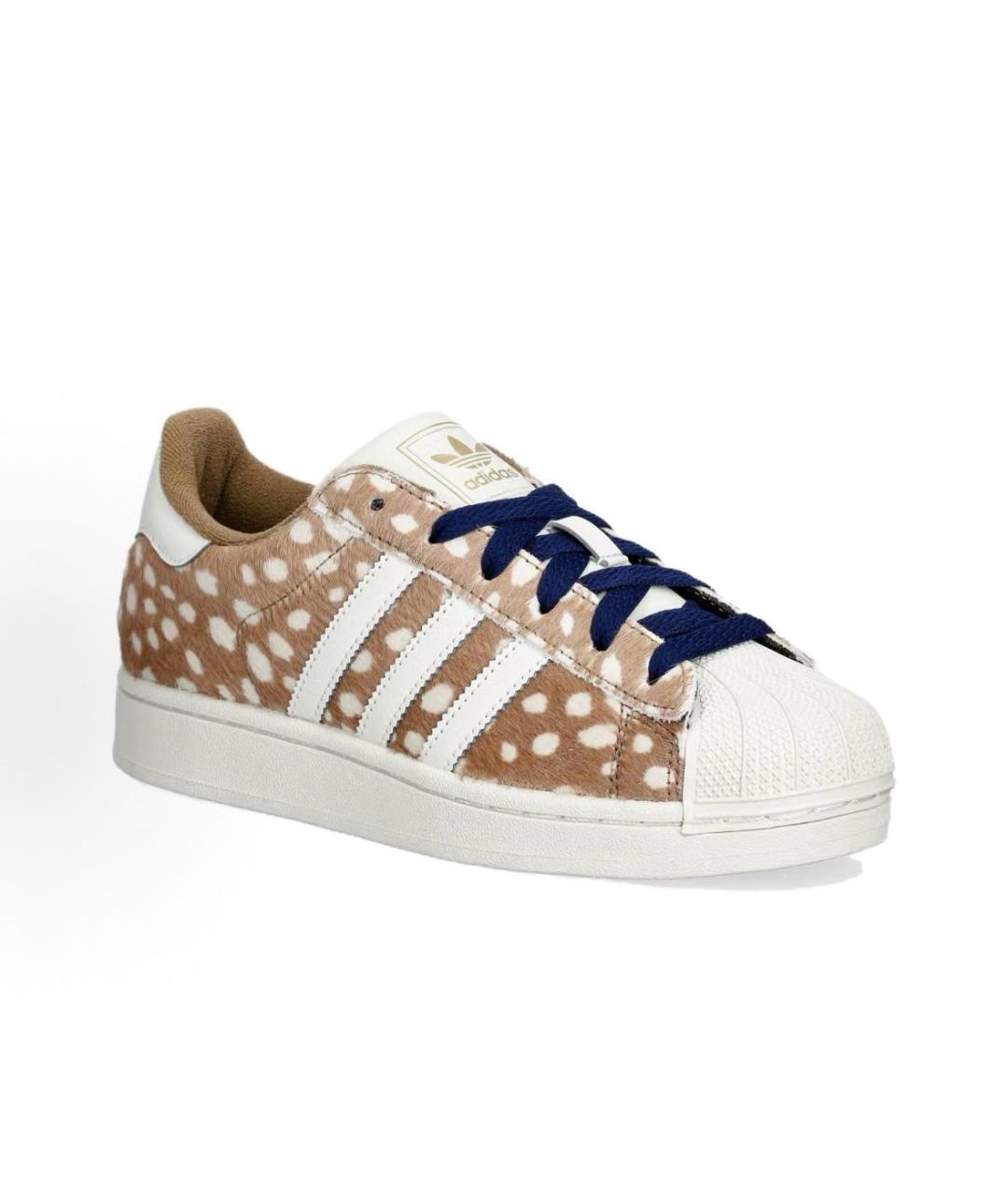 ADIDAS Бежевые текстильные низкие кроссовки / кеды, фото 3