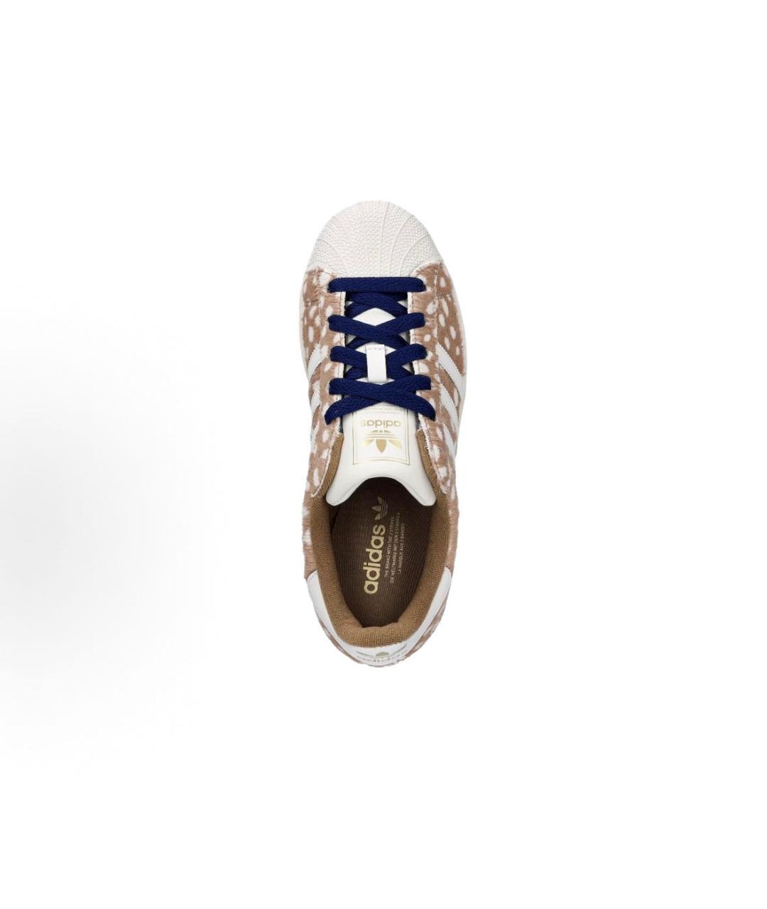 ADIDAS Бежевые текстильные низкие кроссовки / кеды, фото 4