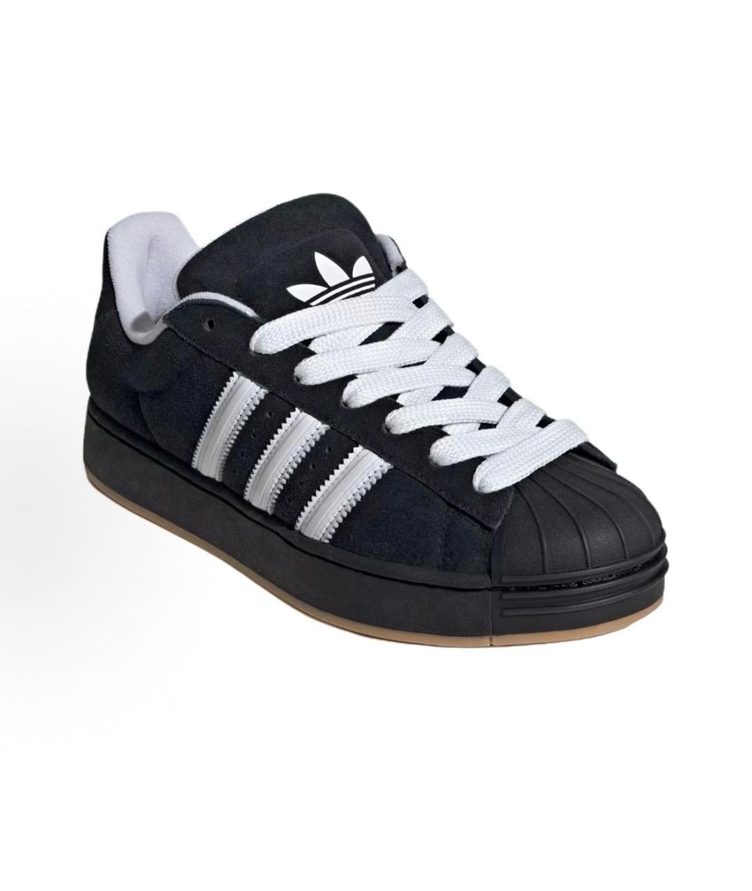 ADIDAS Черные замшевые низкие кроссовки / кеды, фото 3