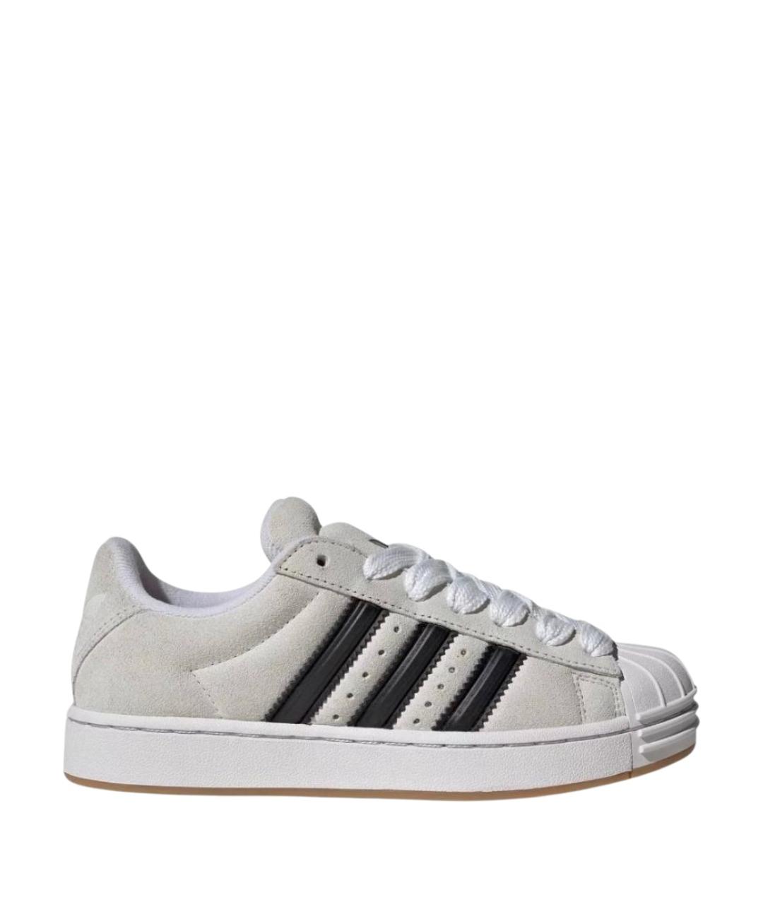ADIDAS Серые замшевые низкие кроссовки / кеды, фото 1