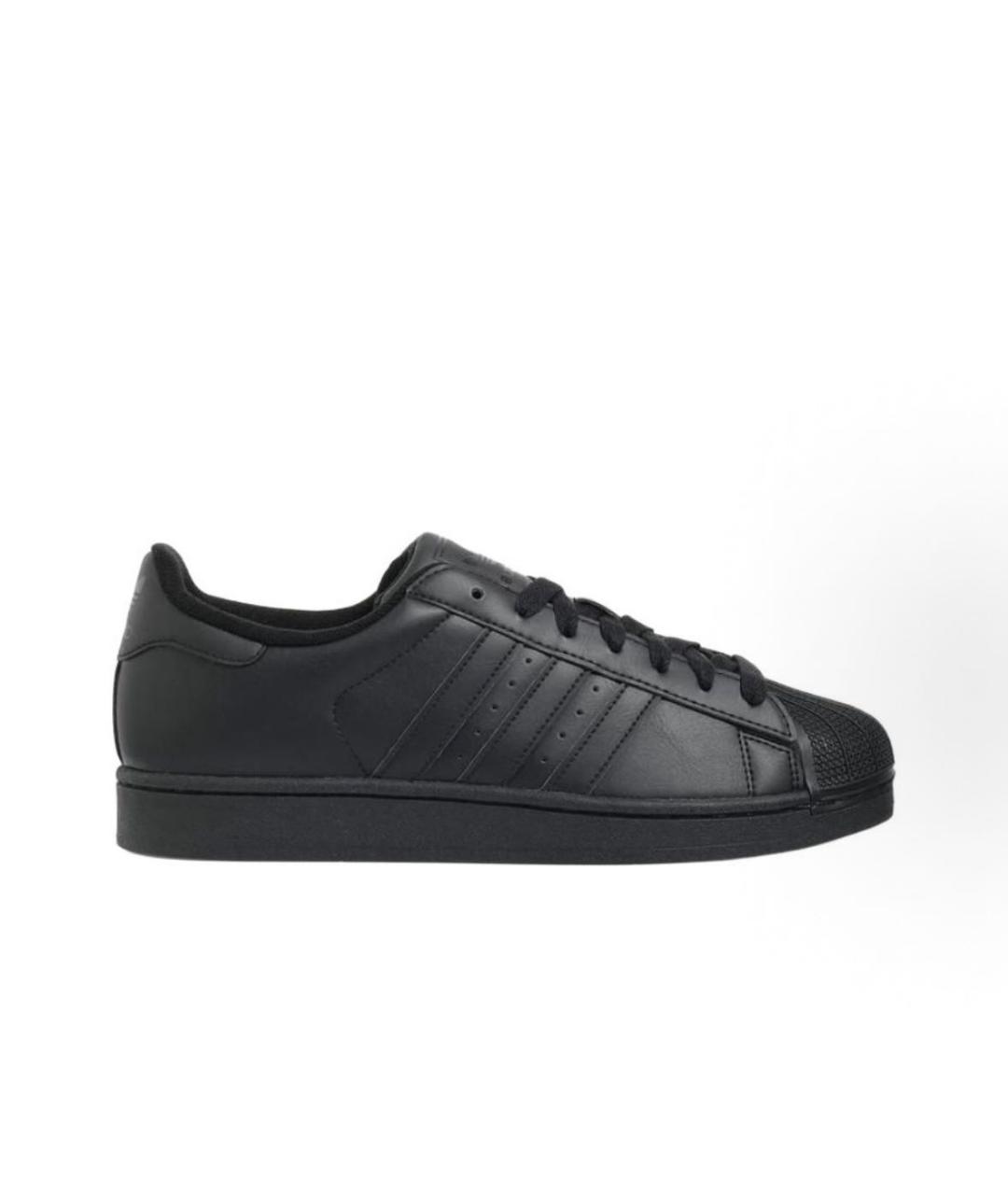 ADIDAS Черные кожаные низкие кроссовки / кеды, фото 6