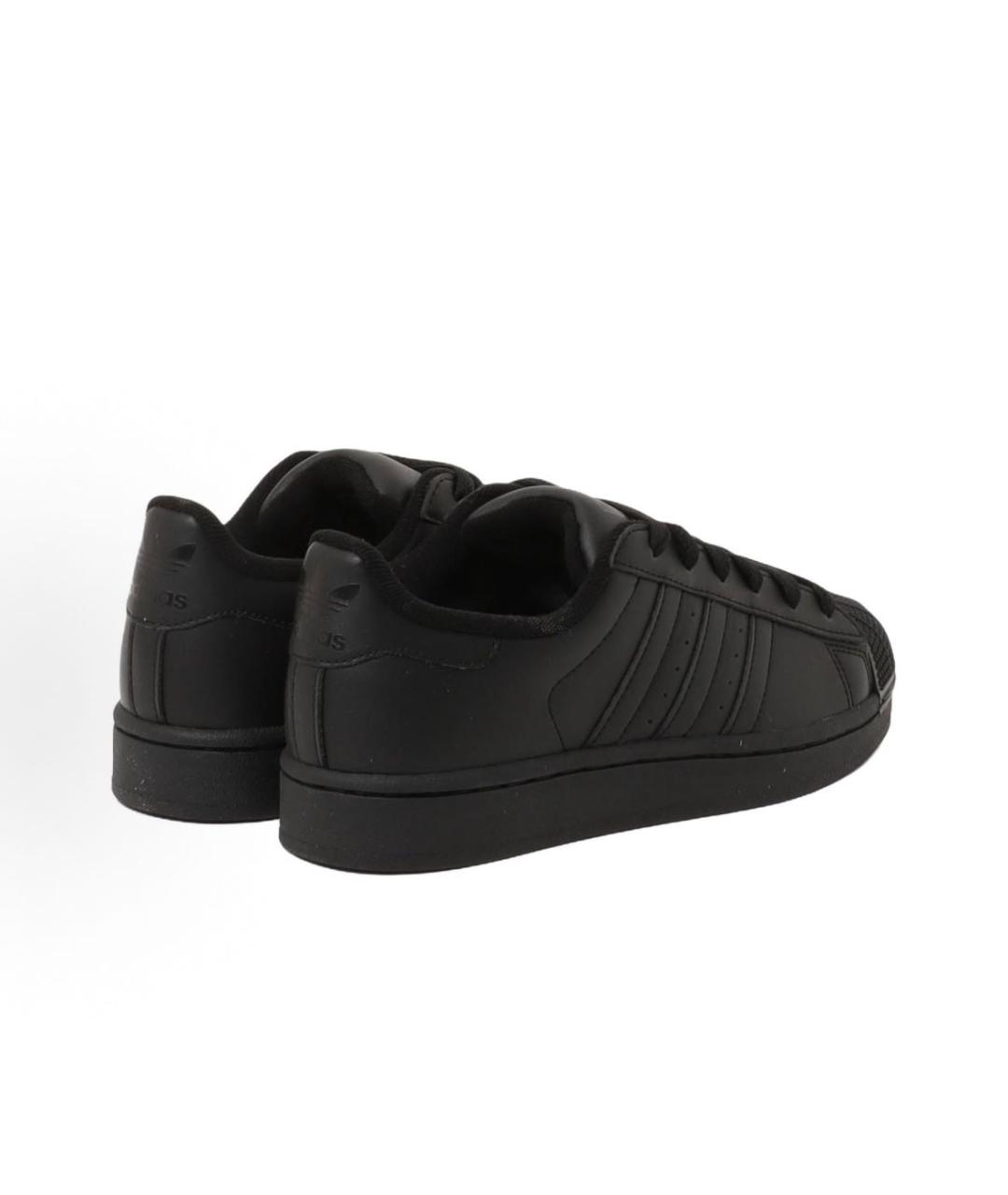ADIDAS Черные кожаные низкие кроссовки / кеды, фото 3