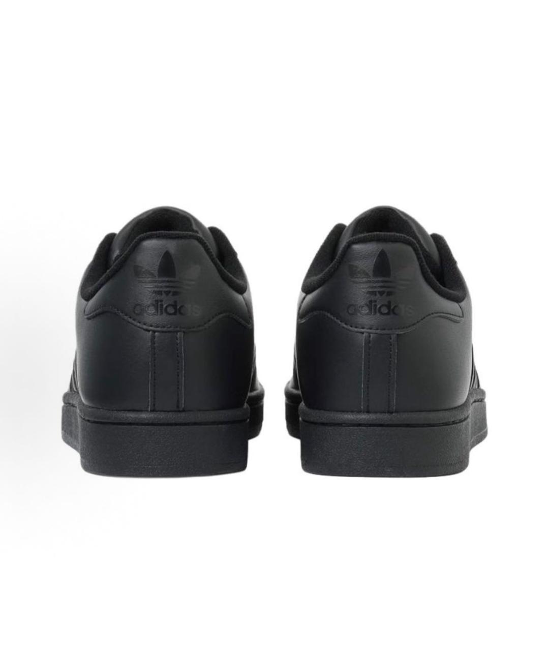 ADIDAS Черные кожаные низкие кроссовки / кеды, фото 5