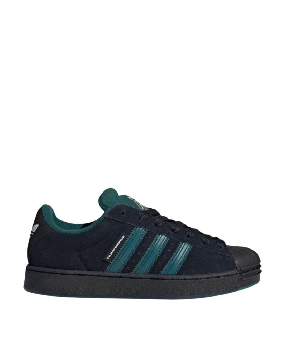 ADIDAS Черные замшевые низкие кроссовки / кеды, фото 1