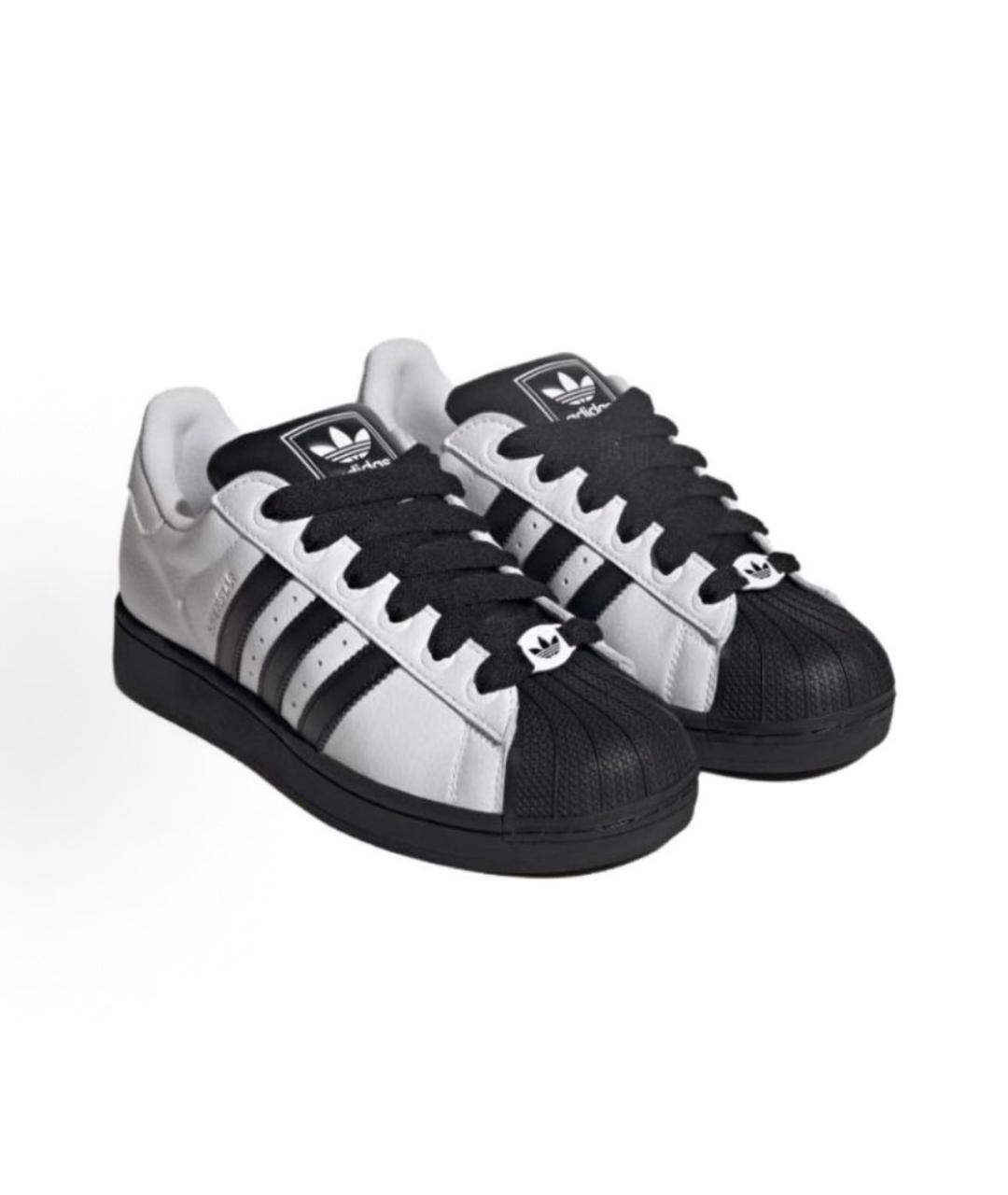 ADIDAS Белые кожаные низкие кроссовки / кеды, фото 3