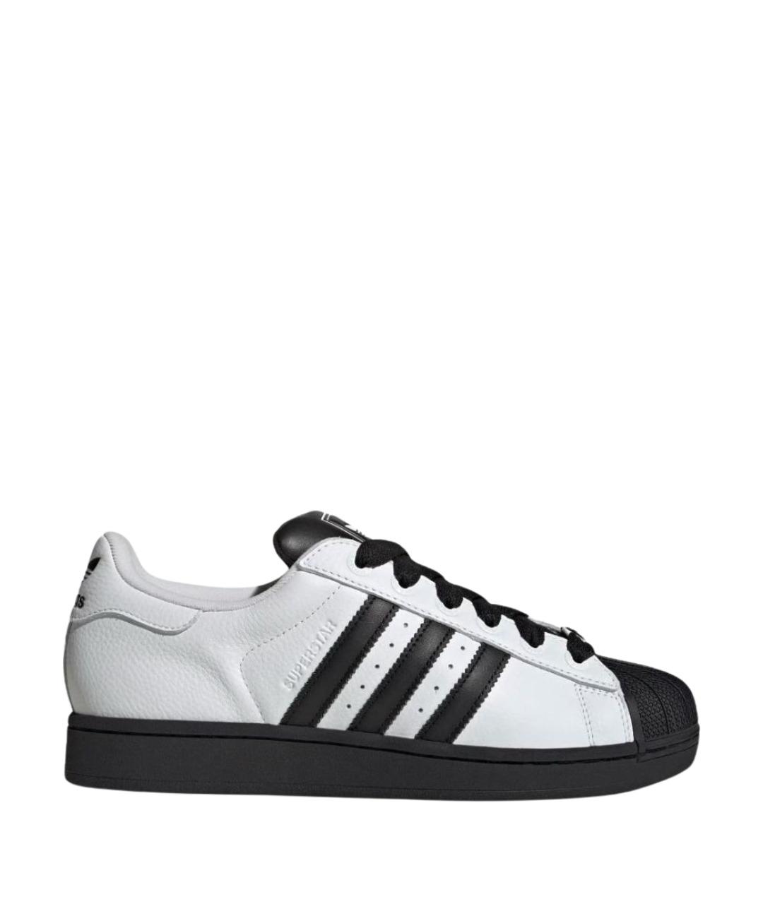 ADIDAS Белые кожаные низкие кроссовки / кеды, фото 1