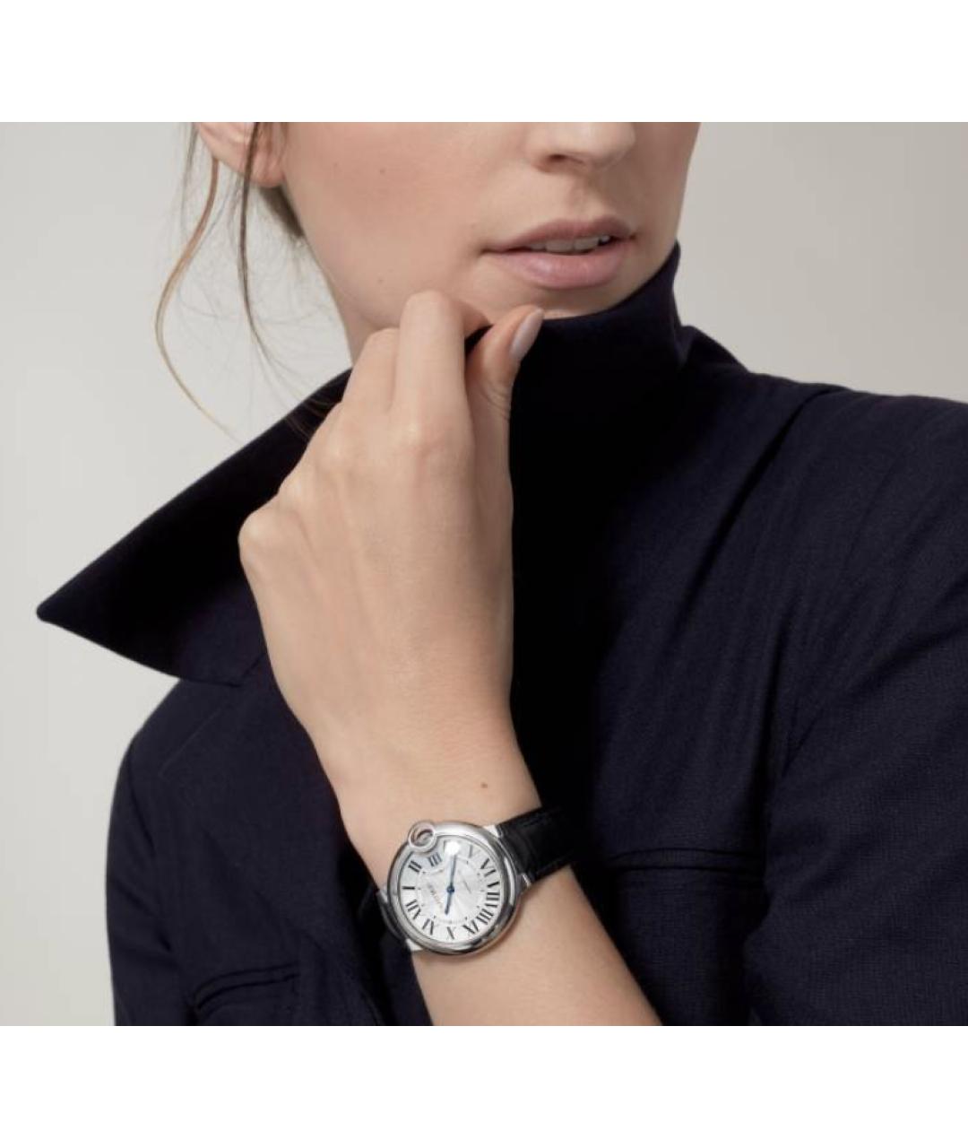 CARTIER Черные часы из белого золота, фото 2