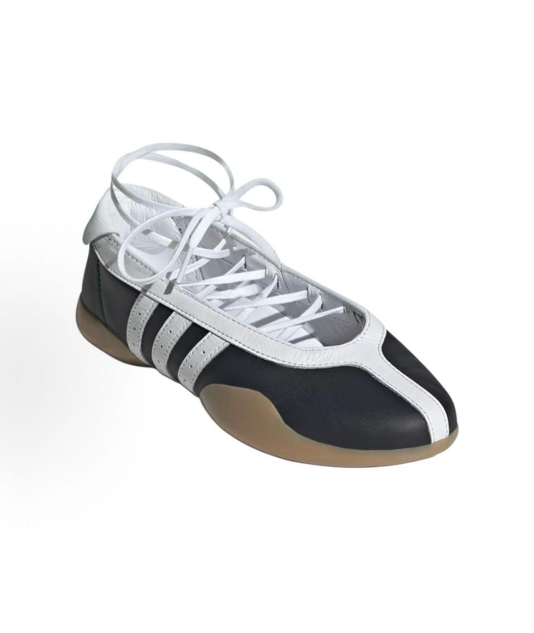 ADIDAS Черные кожаные низкие кроссовки / кеды, фото 3