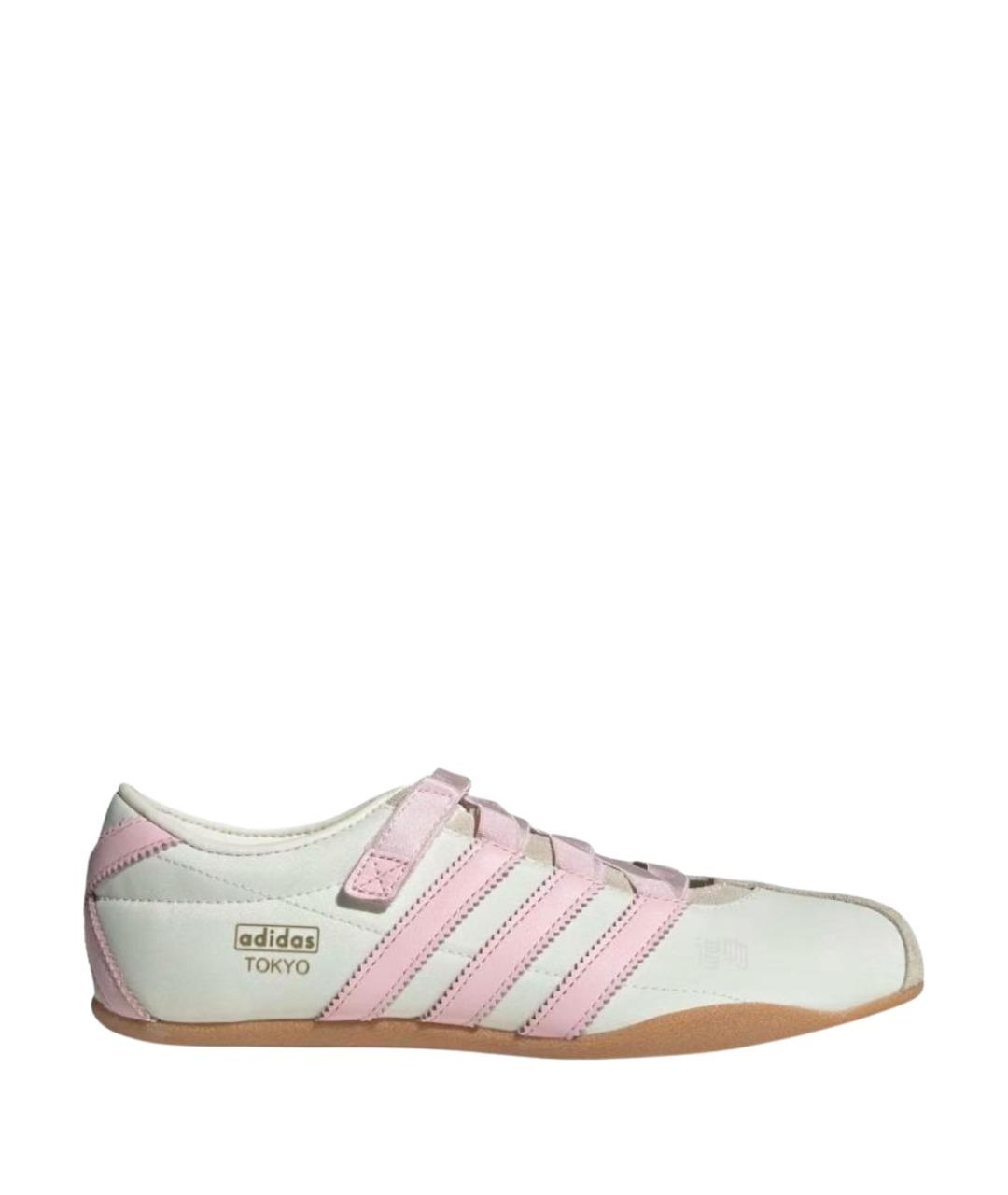 ADIDAS Белые текстильные низкие кроссовки / кеды, фото 1