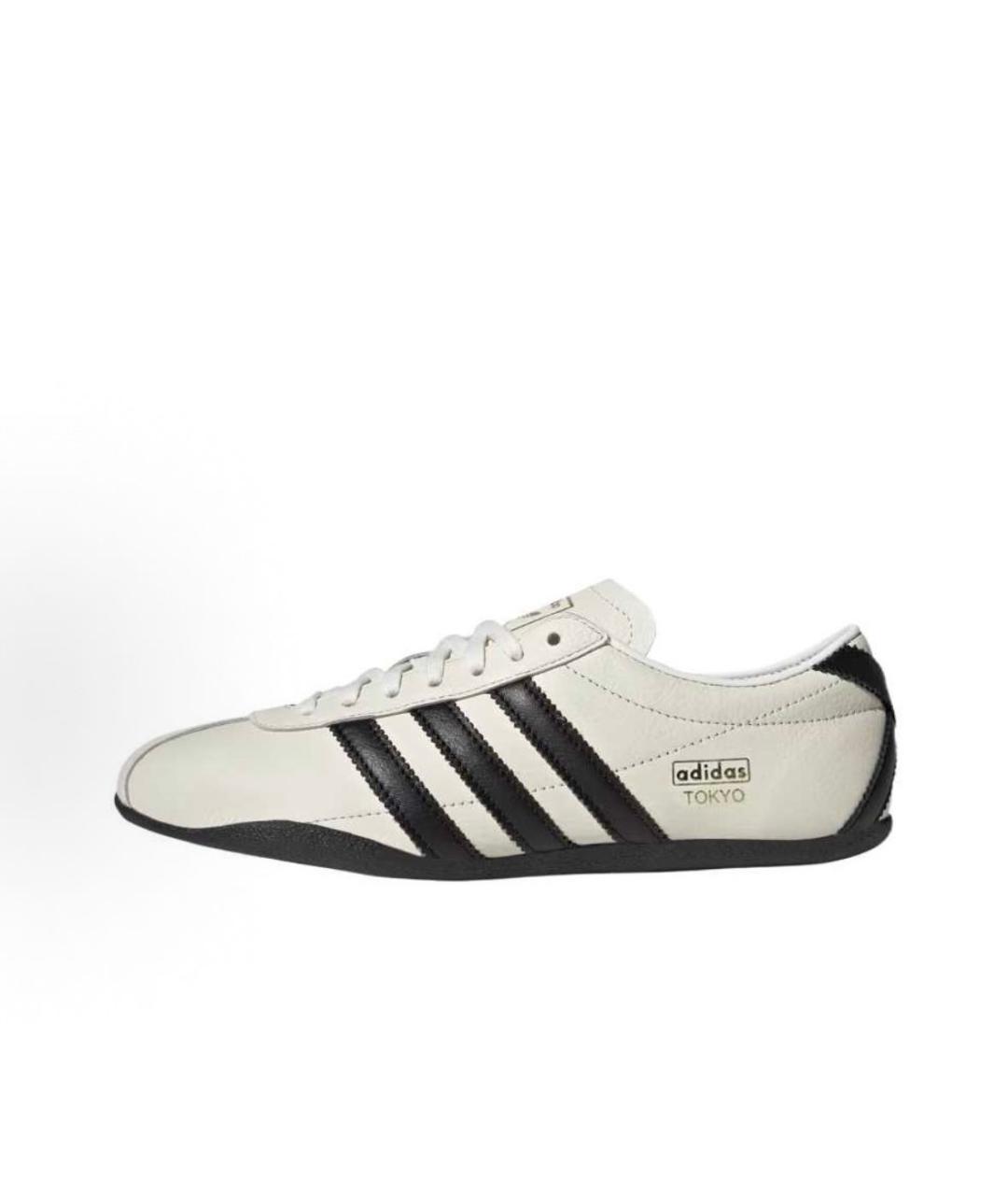 ADIDAS Белые кожаные низкие кроссовки / кеды, фото 2
