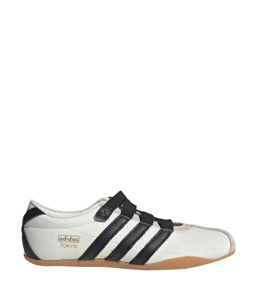 ADIDAS Белые текстильные низкие кроссовки / кеды, фото 1