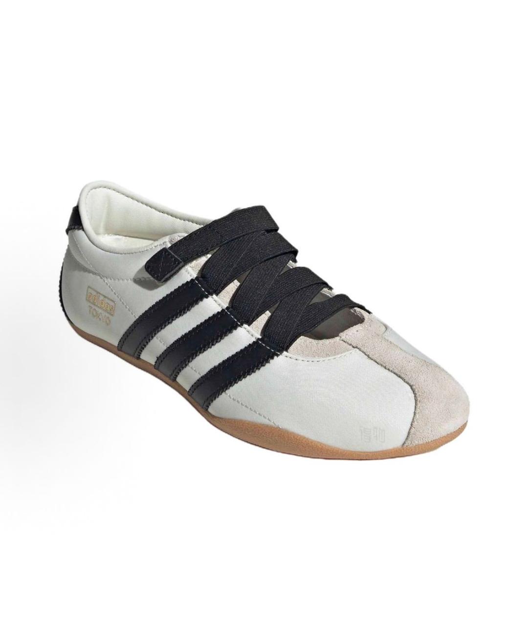 ADIDAS Белые текстильные низкие кроссовки / кеды, фото 3