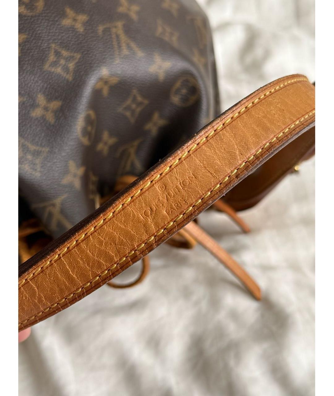 LOUIS VUITTON Коричневая сумка с короткими ручками из канвы, фото 4