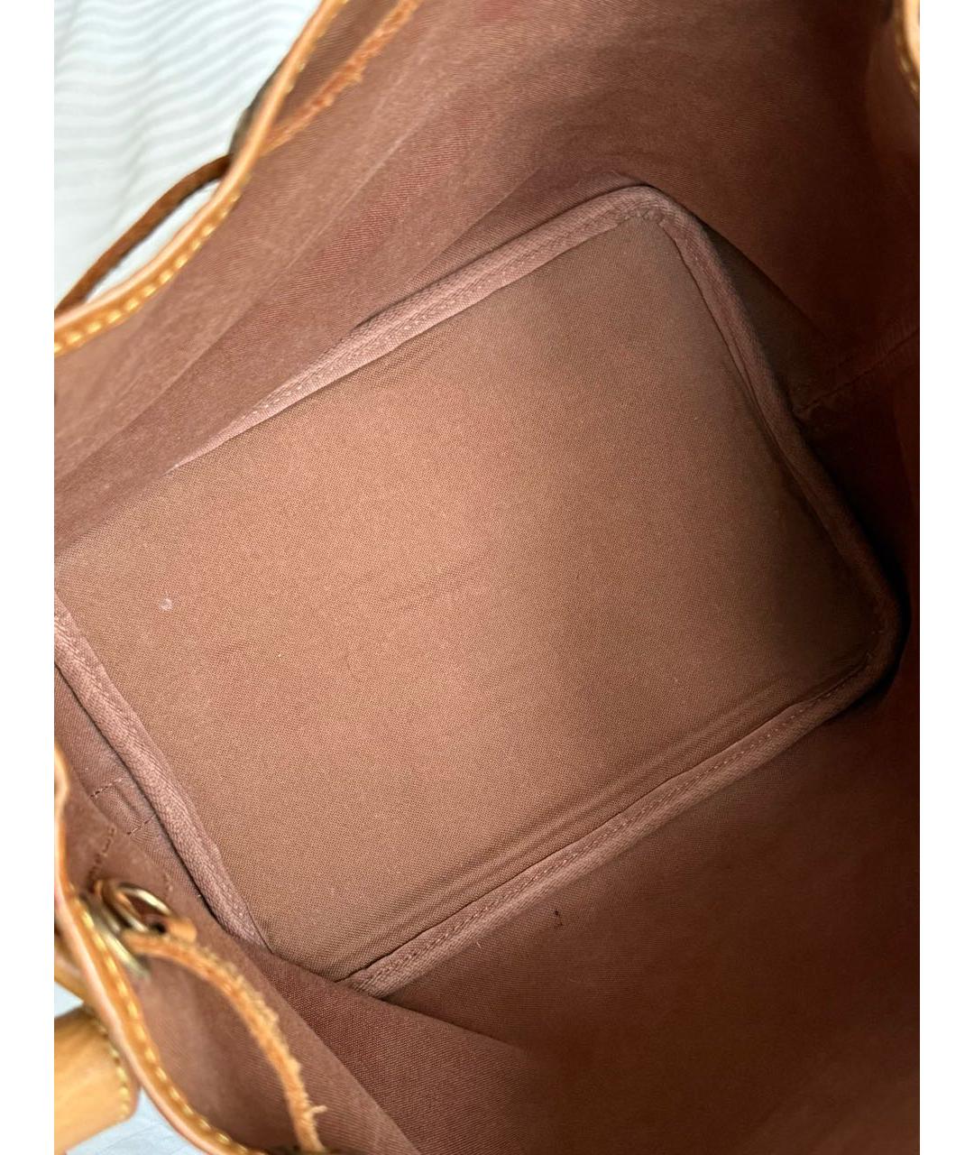 LOUIS VUITTON Коричневая сумка с короткими ручками из канвы, фото 6